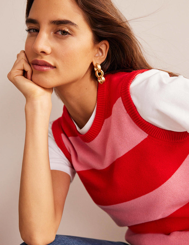 Chunky Chain-Link Earrings-Gold