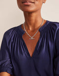 T-bar Chain Necklace-Silver