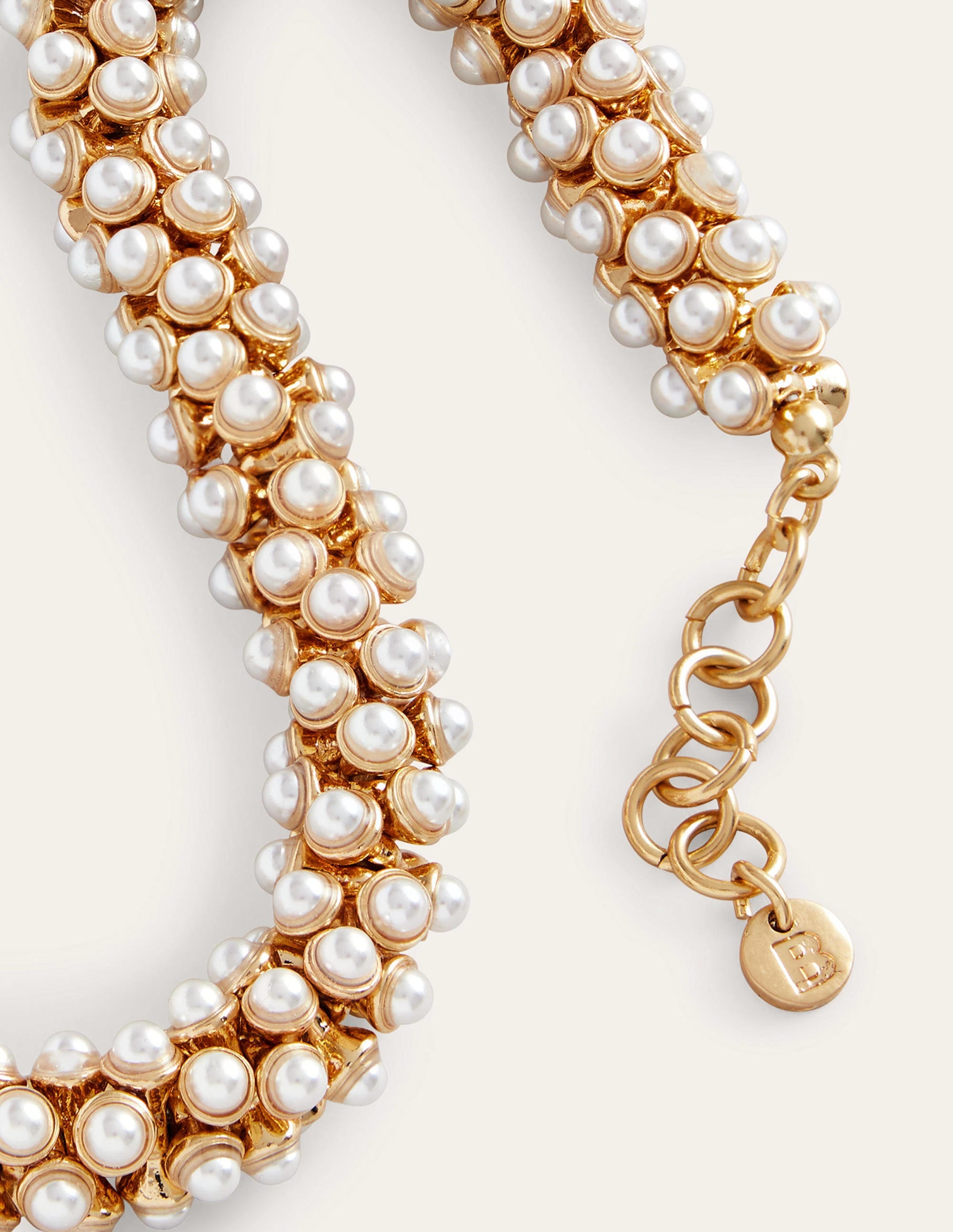 Cluster Pearl Bracelet-Gold - Image 3