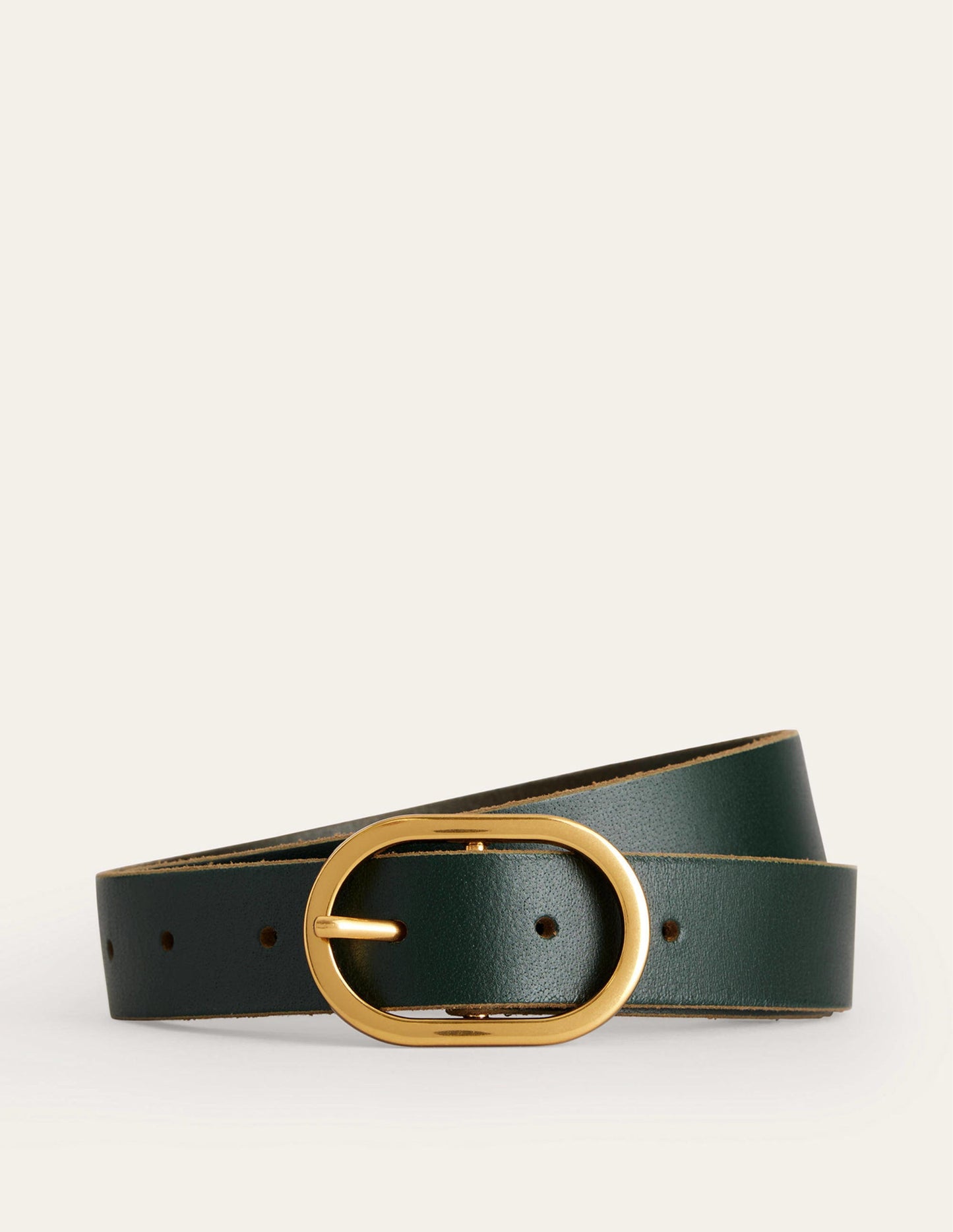 Classic Leather Belt-Dark Green
