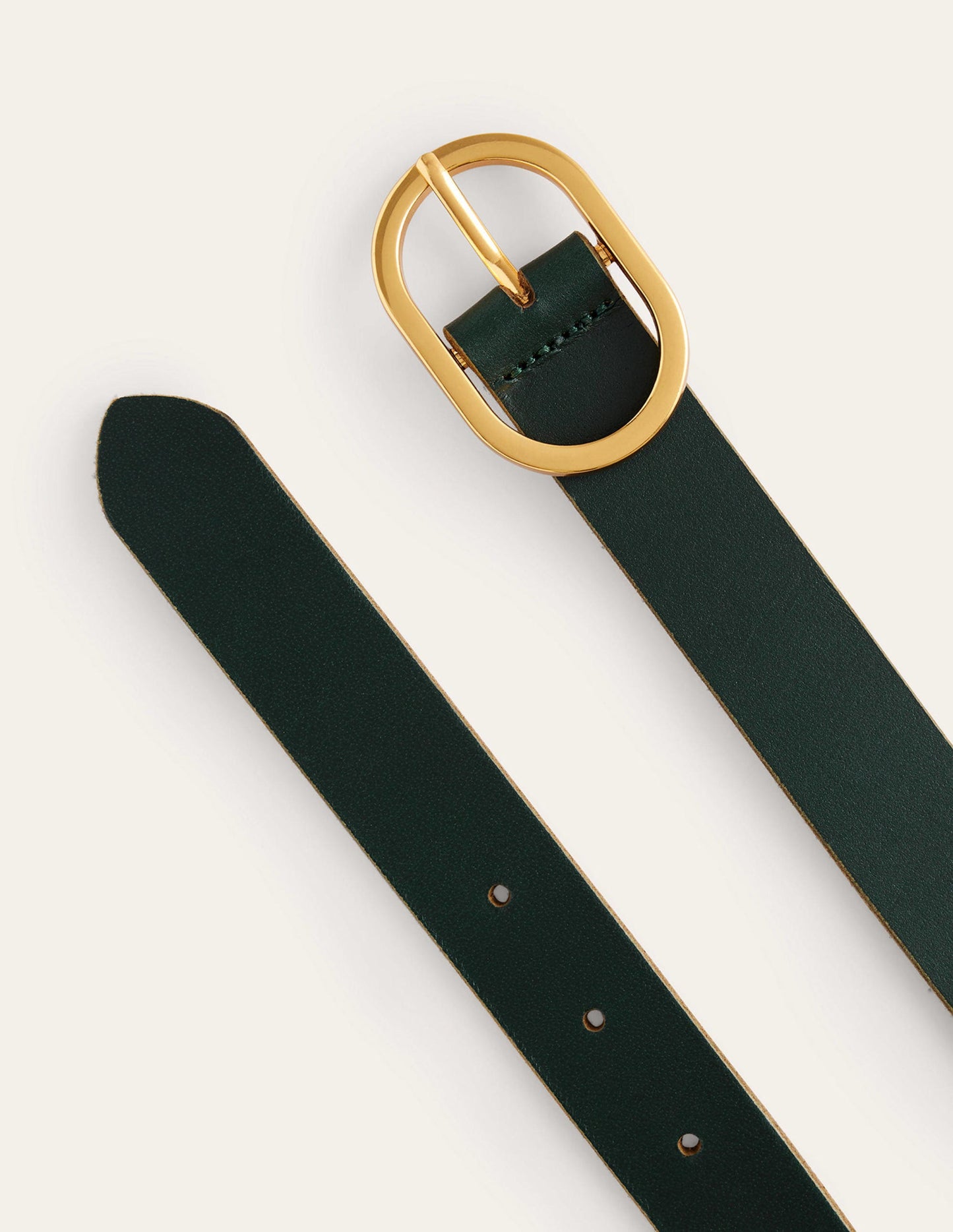 Classic Leather Belt-Dark Green