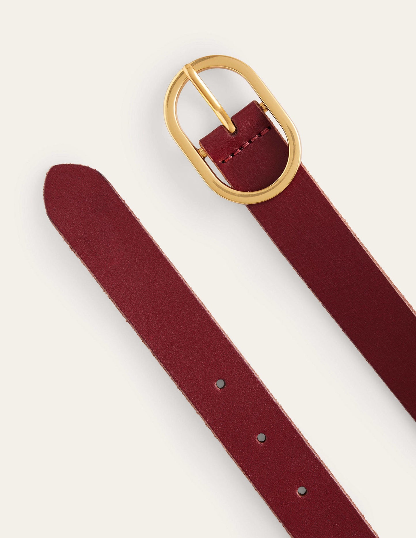 Classic Leather Belt-Dark Red