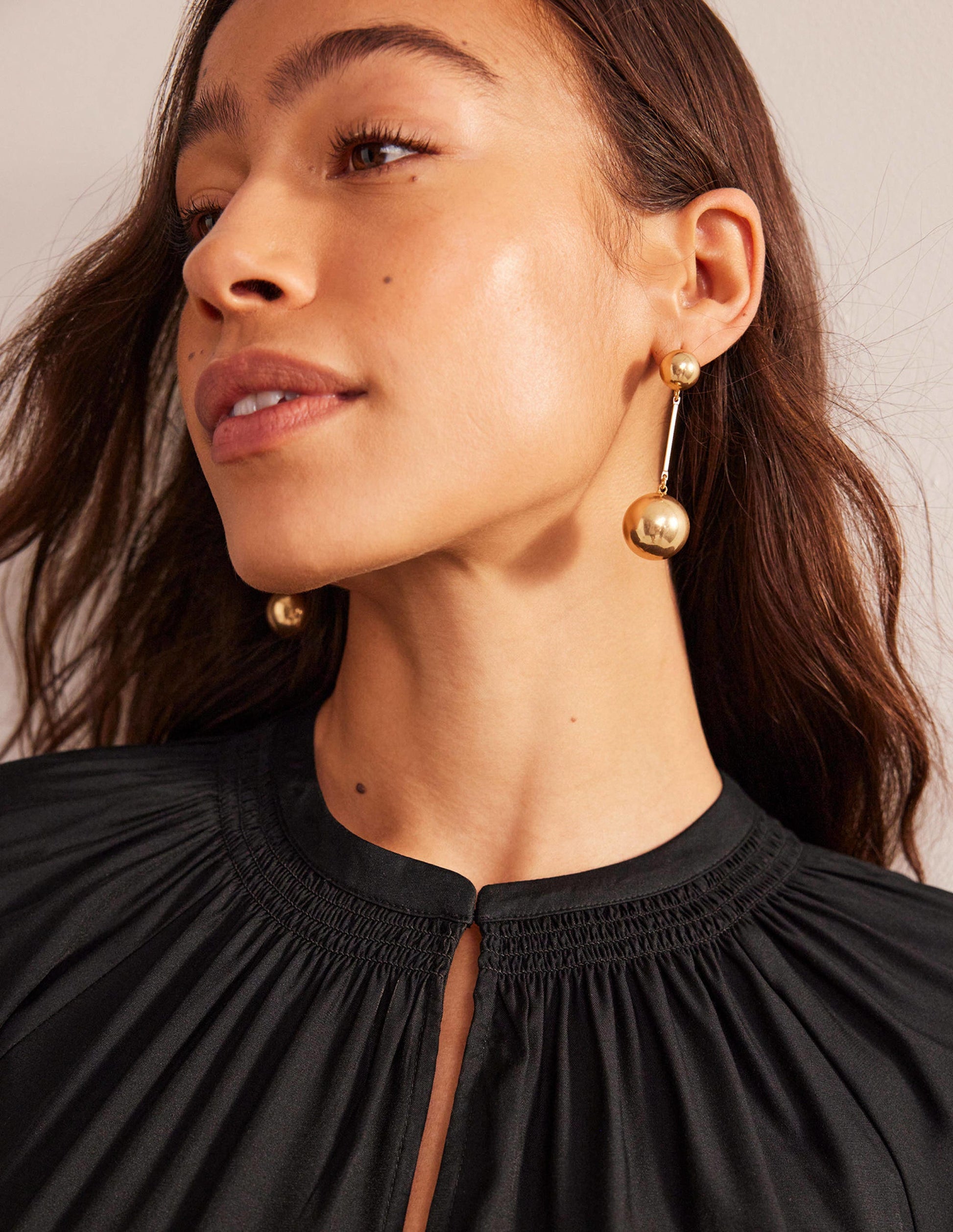 Statement Drop Earrings-Gold-1