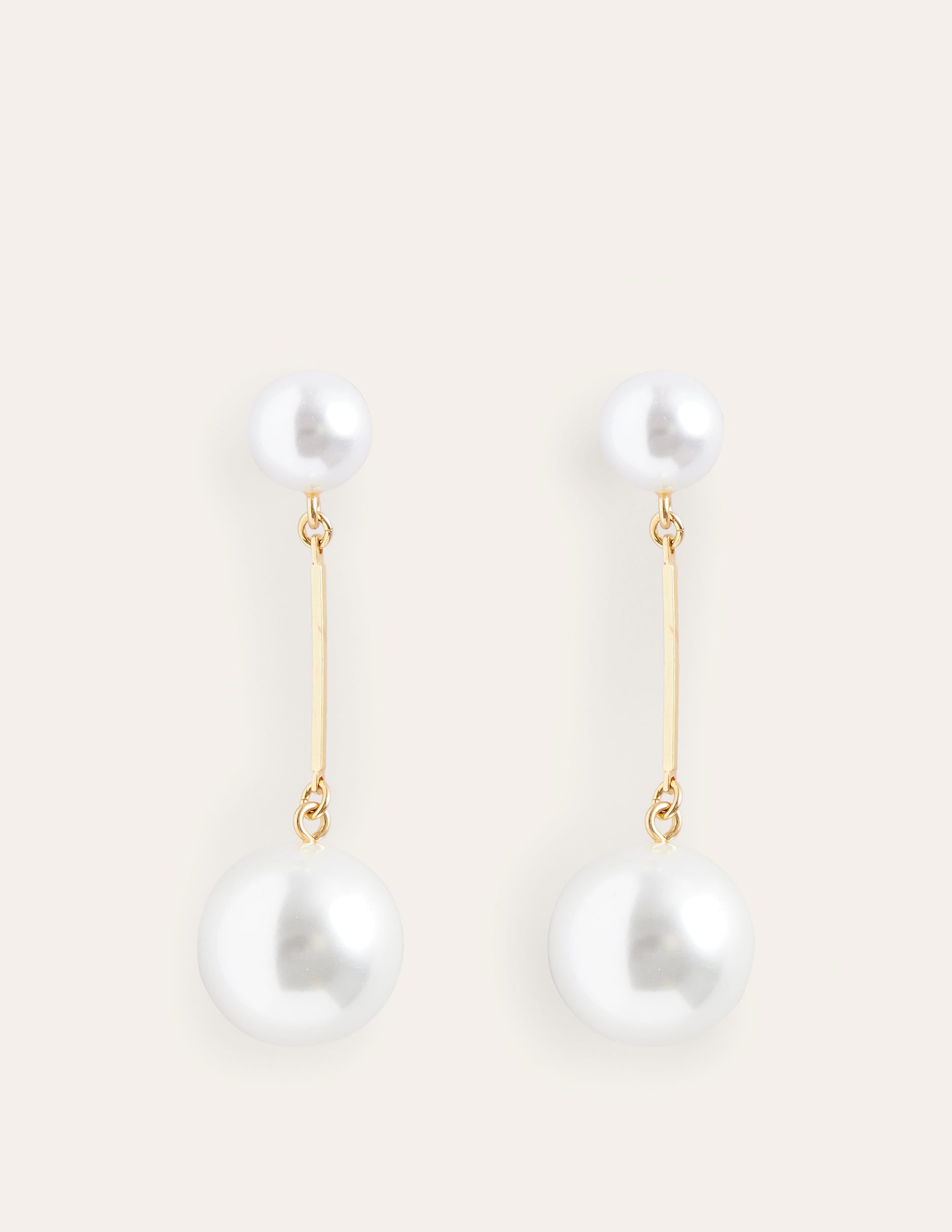 Statement Drop Earrings-Faux Pearl - Image 2