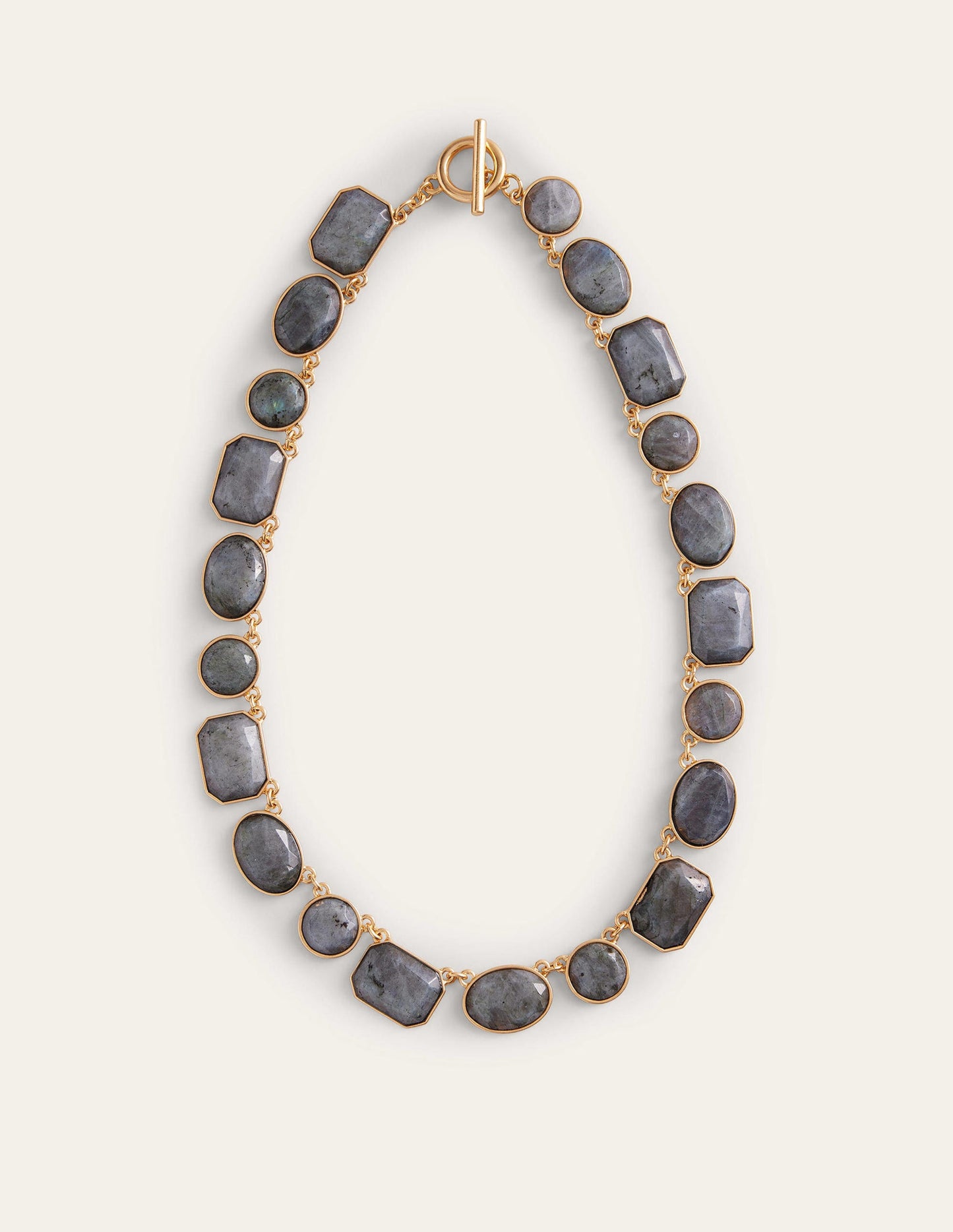 Chunky Semi-Precious Necklace-Black