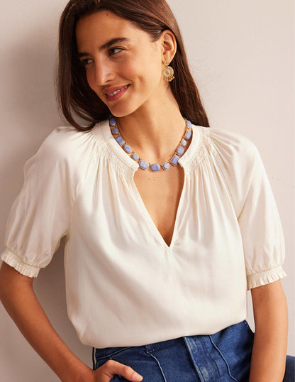 Chunky Semi-Precious Necklace-Blue-1