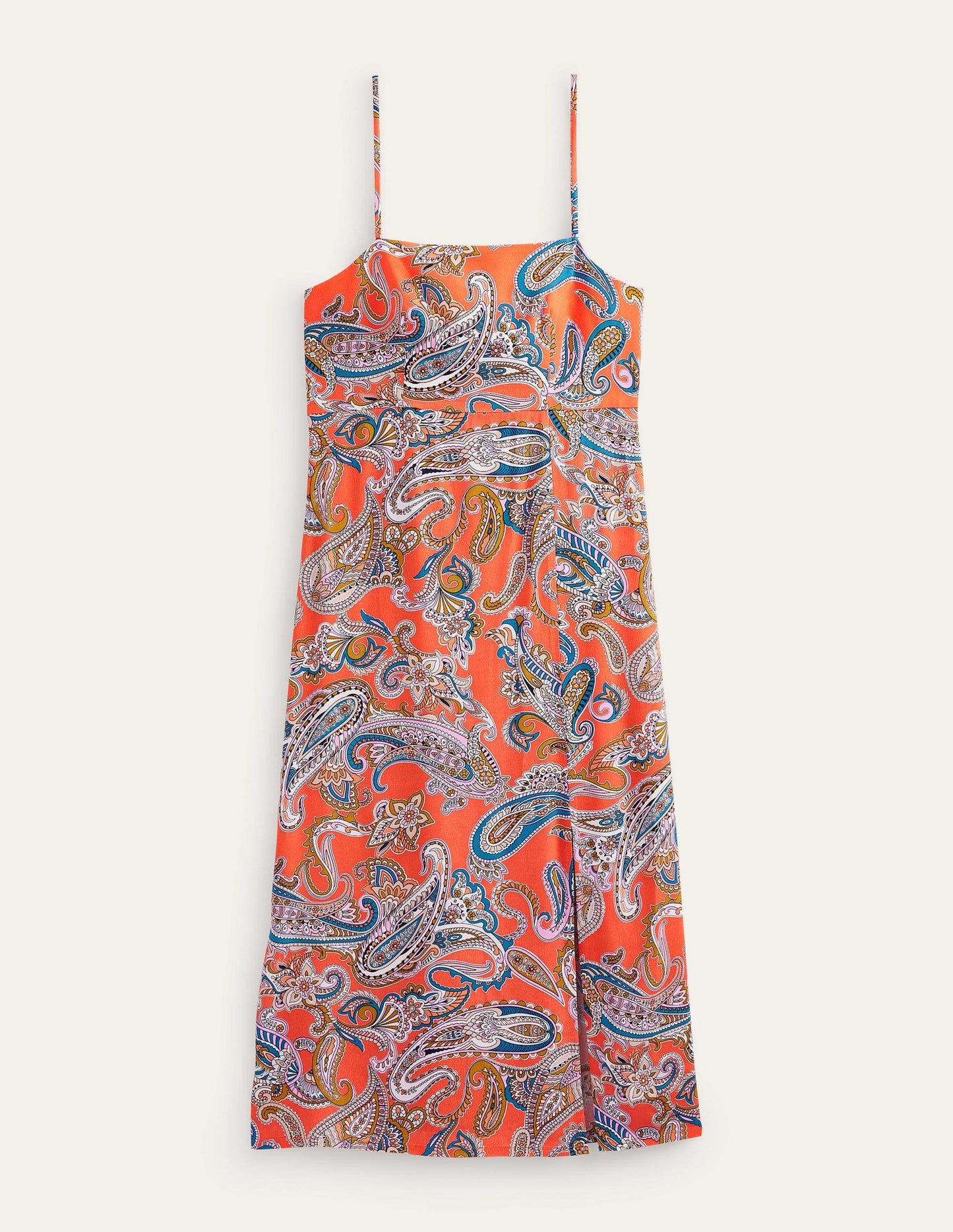 Column Cami Midi Dress-Orange Jelly, Paradise Pop