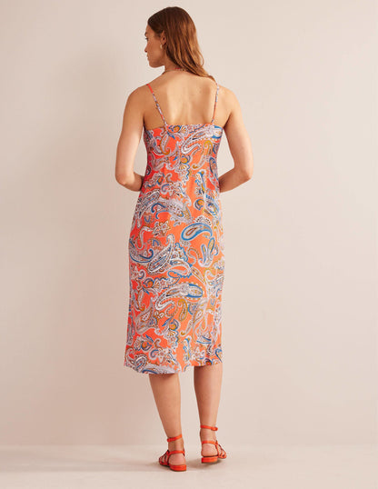 Column Cami Midi Dress-Orange Jelly, Paradise Pop-3
