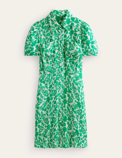 Clara Shirt Dress-Green, Tulip Bloom-5