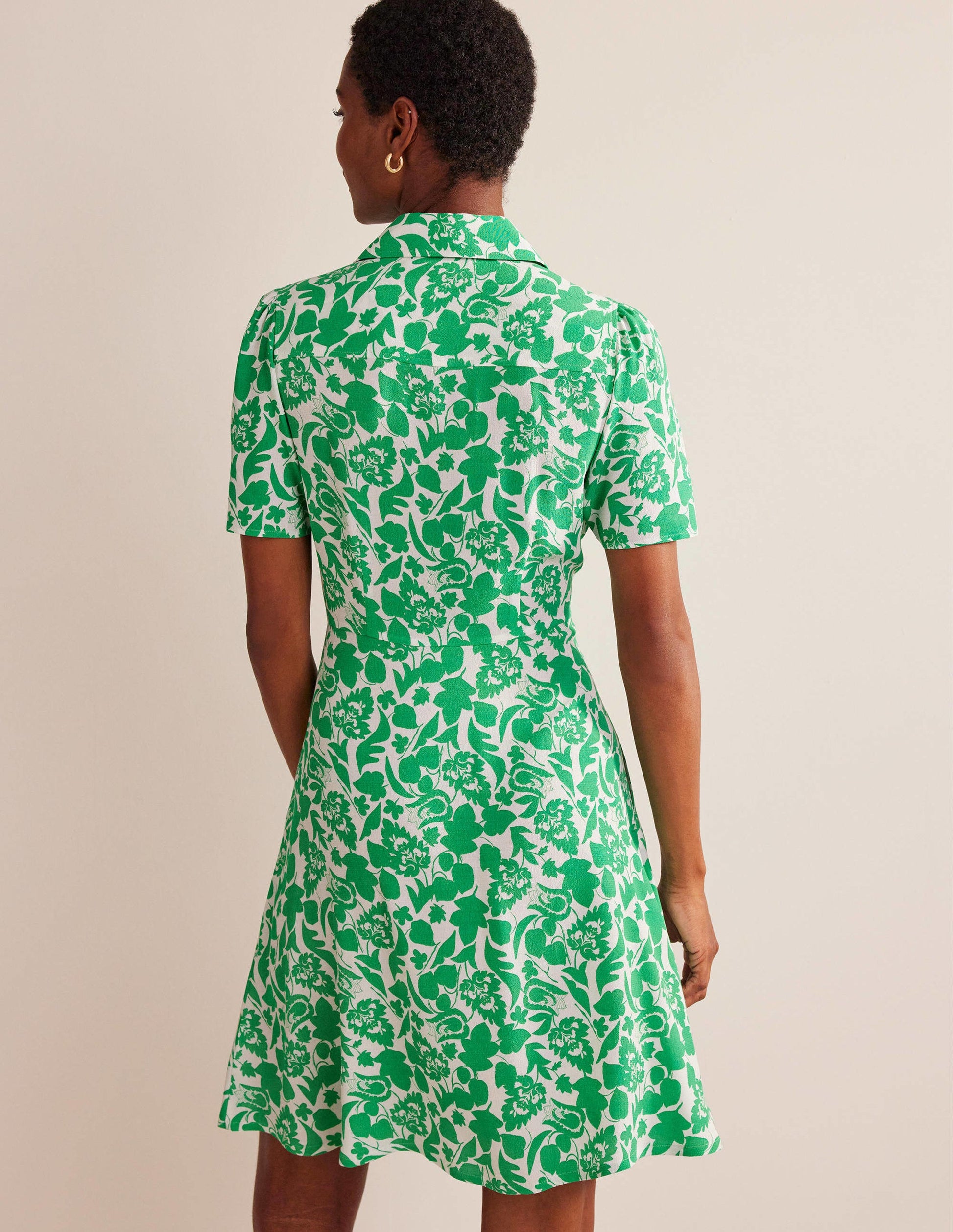 Clara Shirt Dress-Green, Tulip Bloom-3