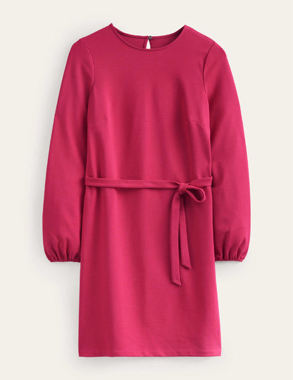 Violet Ponte Shift Dress-Warm Cranberry-7