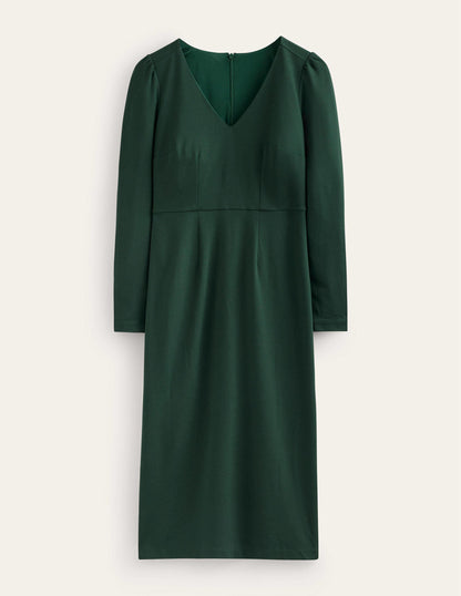 Bethany Ponte Midi Dress-Chatsworth Green-5