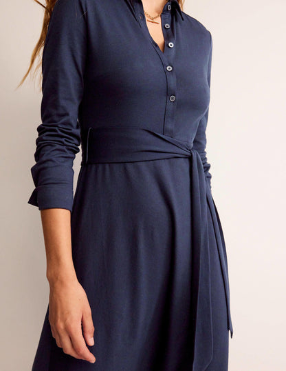 Laura Jersey Midi Shress-Navy