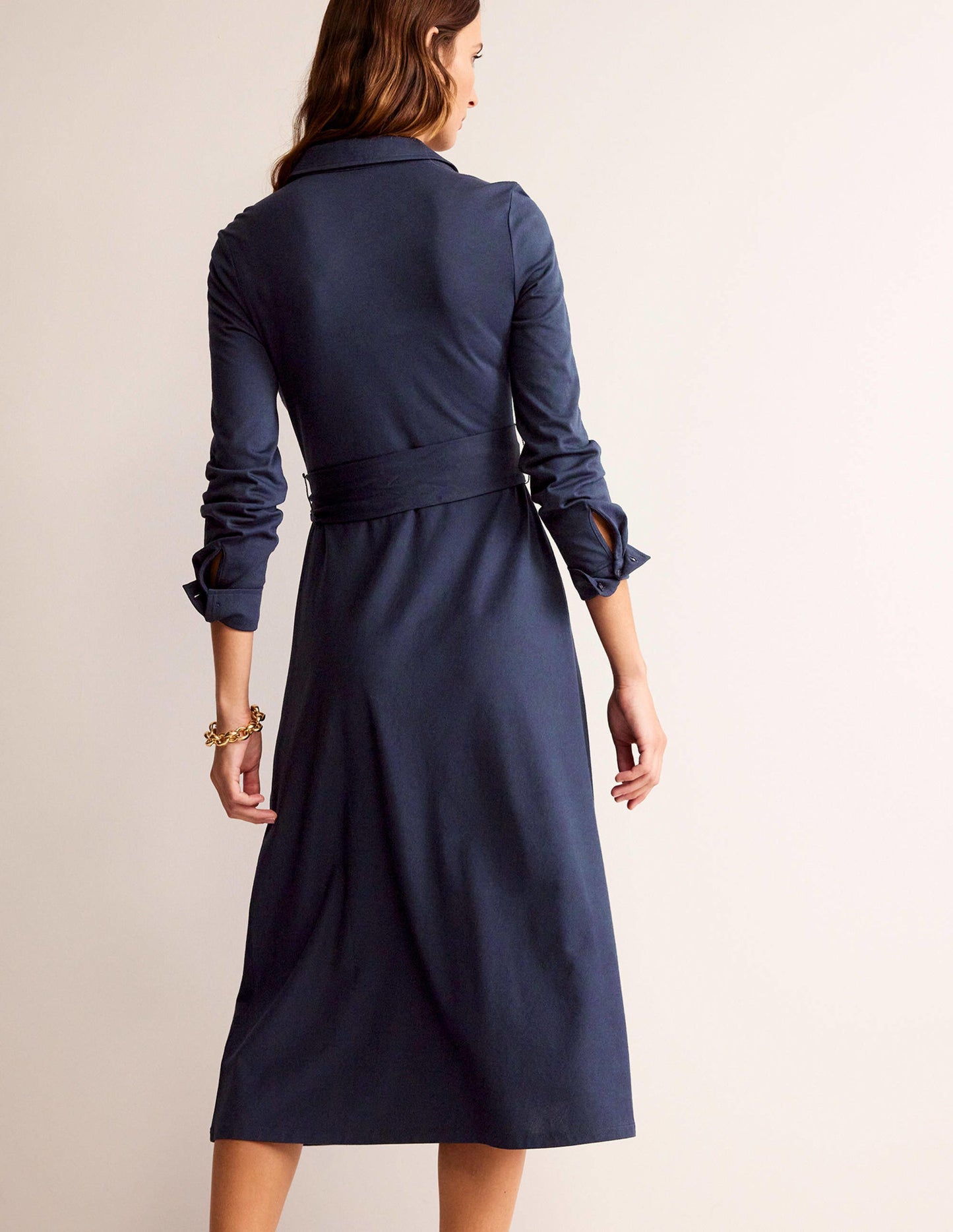 Laura Jersey Midi Shress-Navy