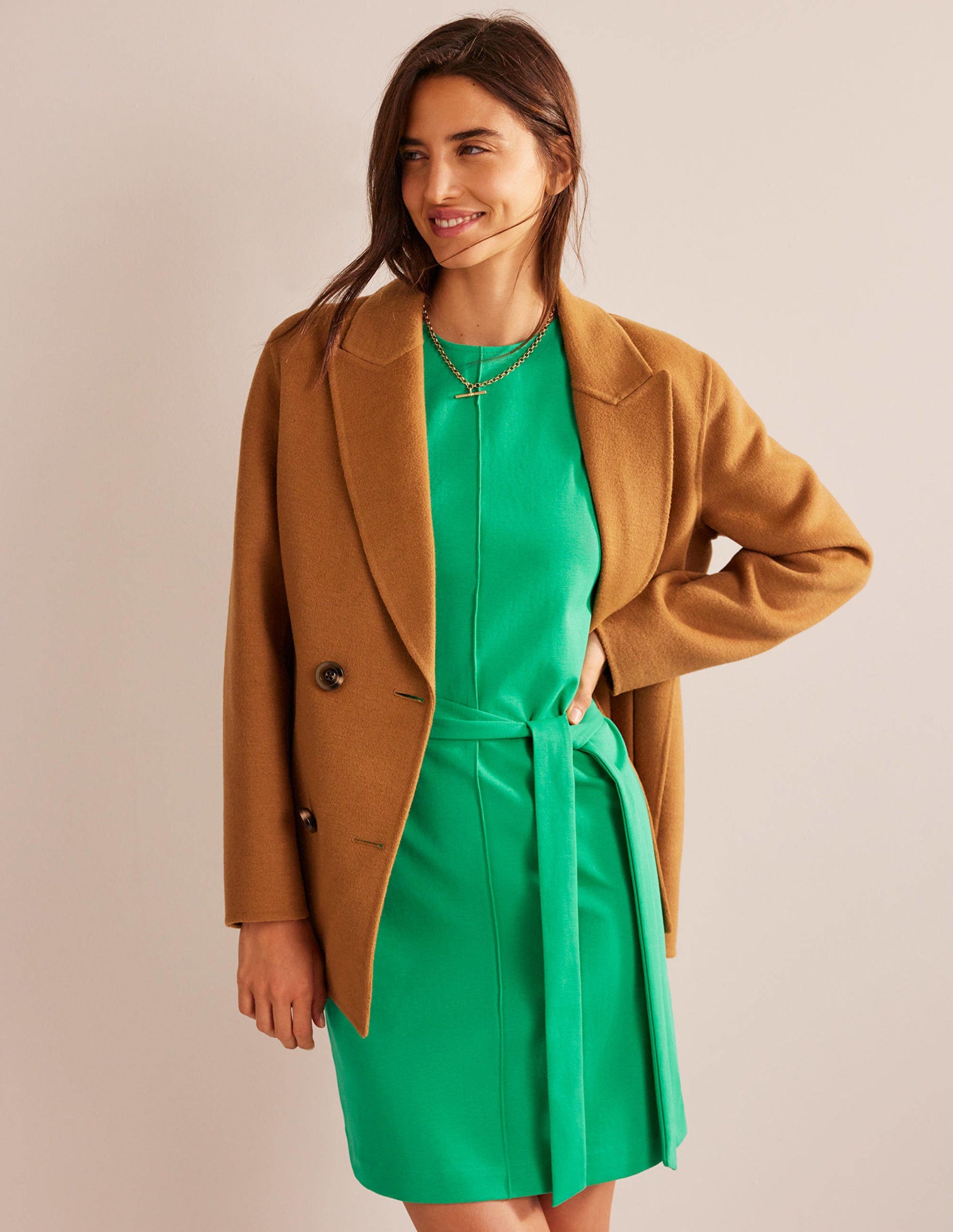 Tara Ponte T-Shirt Dress-Meadow Green-6