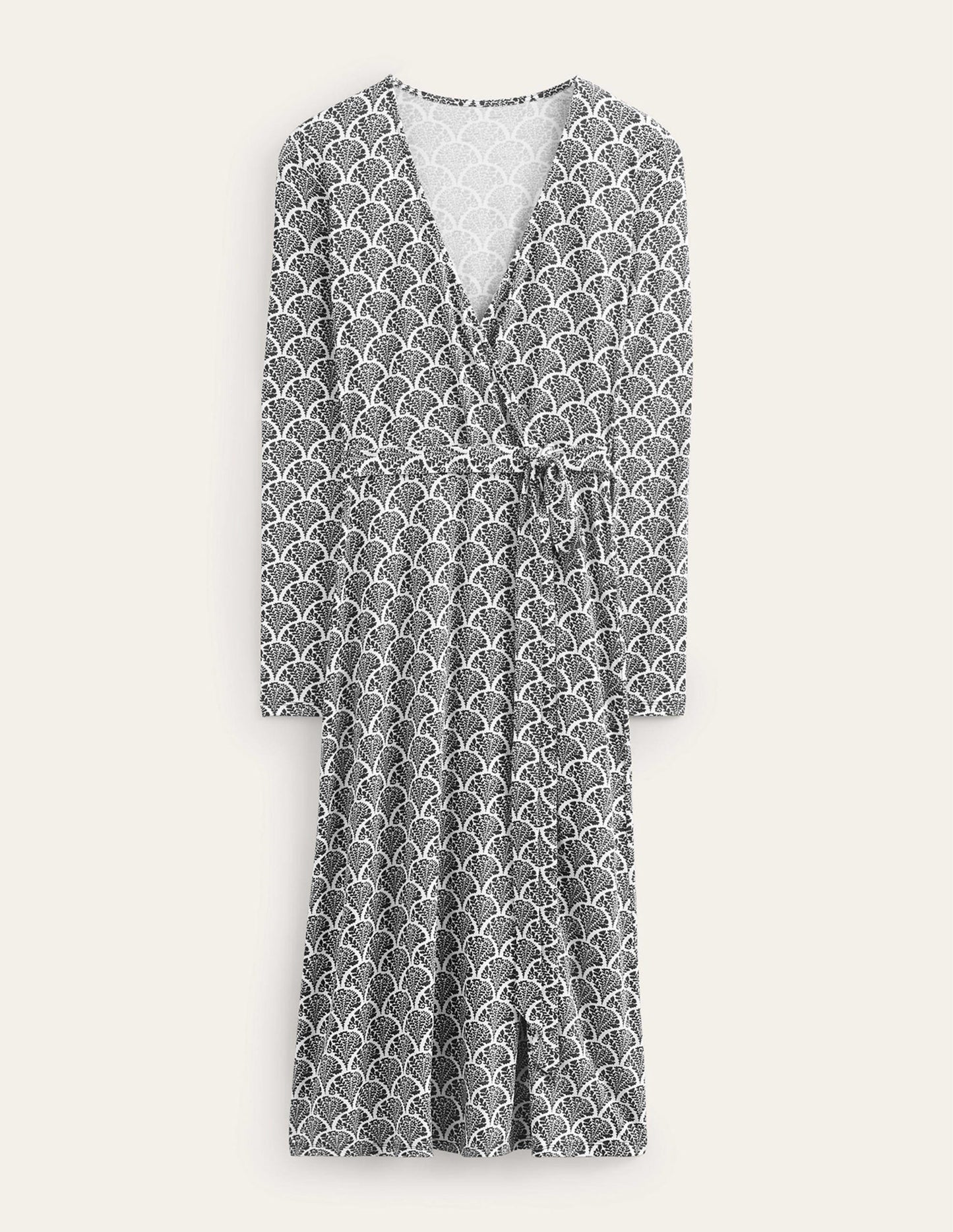 Nina Jersey Midi Dress-Black, Blossomy