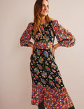Ruby Remix Contrasting Dress-Black, Wild Cluster
