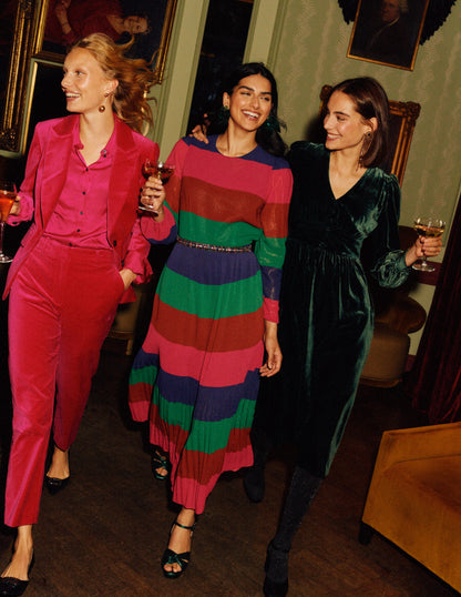 Colourblock Maxi Dress-Multi Stripe-5