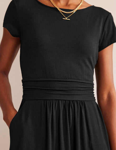 Amelie Jersey Dress-Black