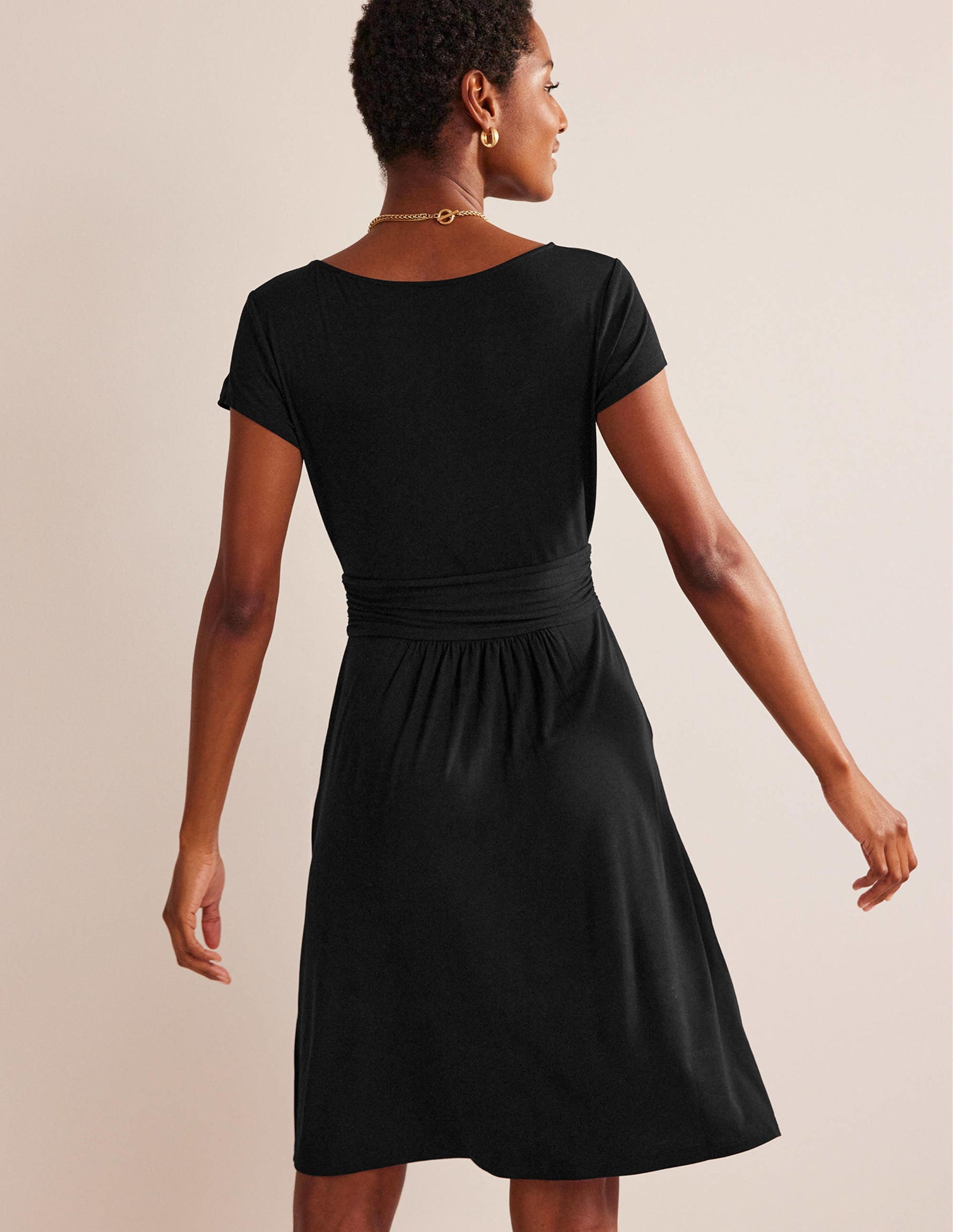 Amelie Jersey Dress-Black-3