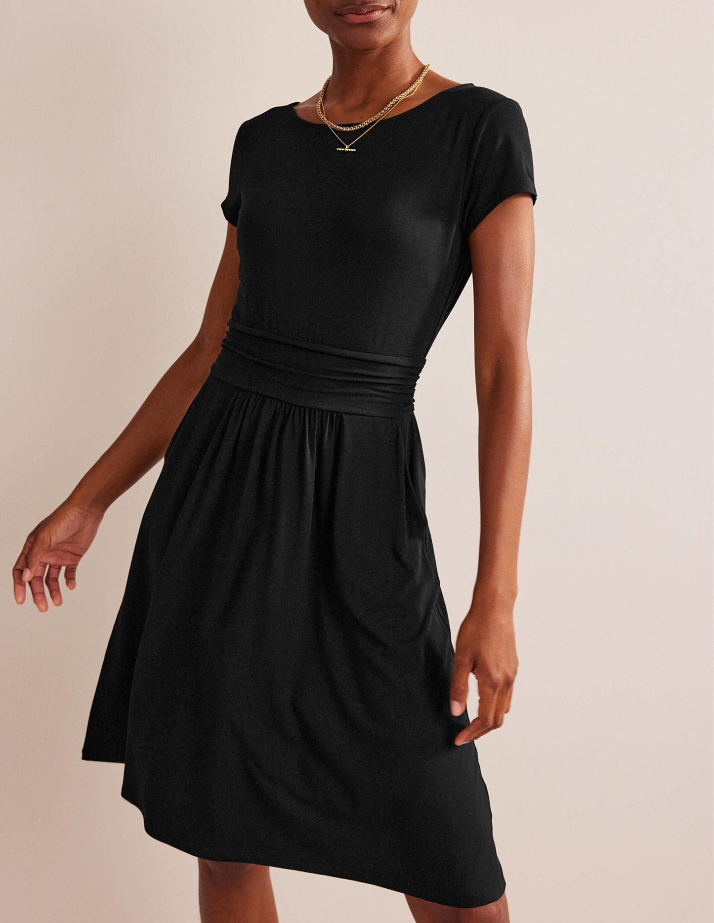 Amelie Jersey Dress-Black