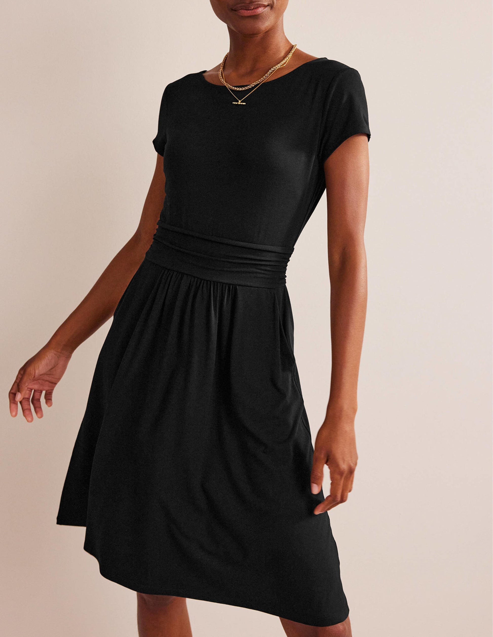 Amelie Jersey Dress-Black-4