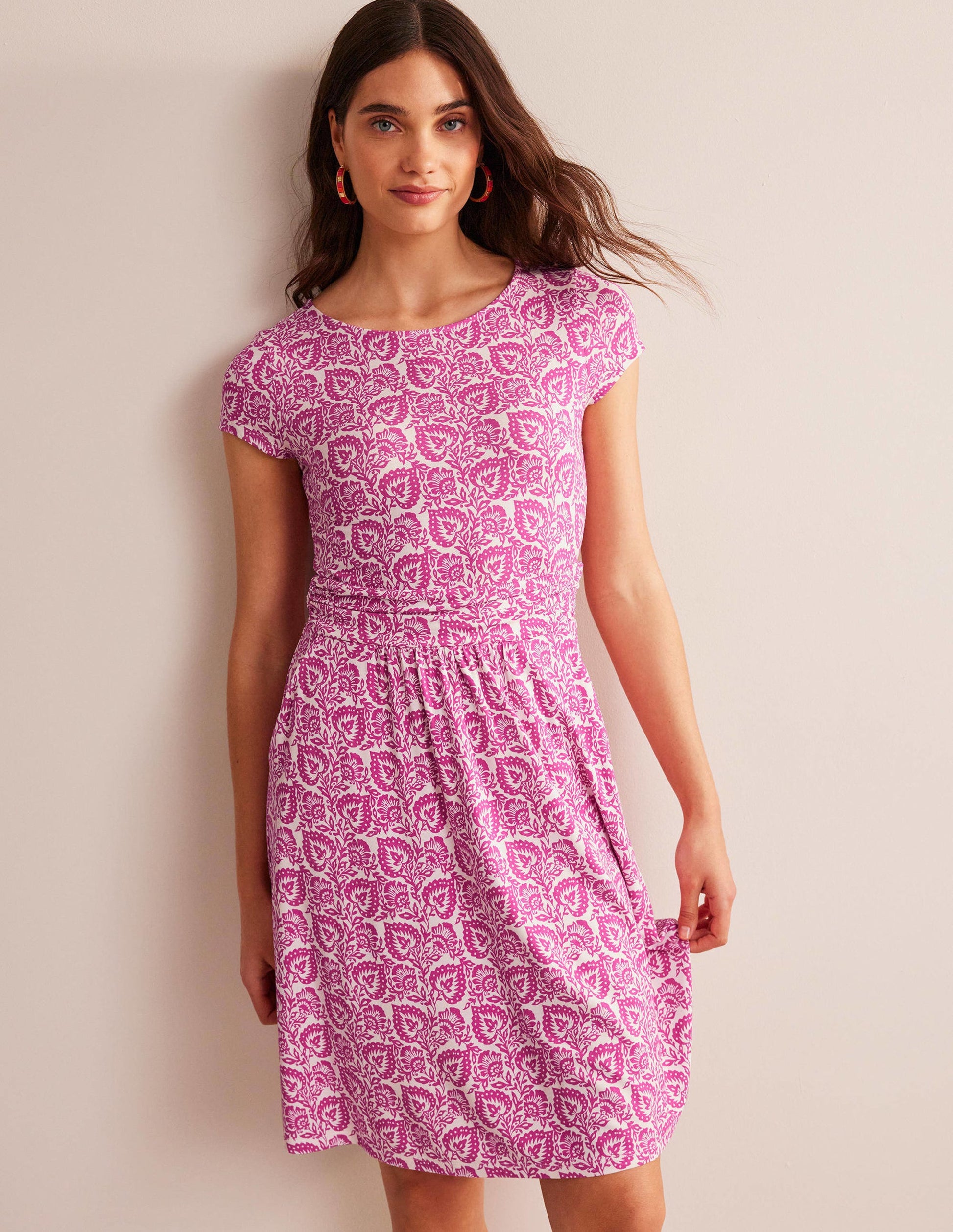 Amelie Jersey Dress-Phlox Pink, Oak Terrace-1