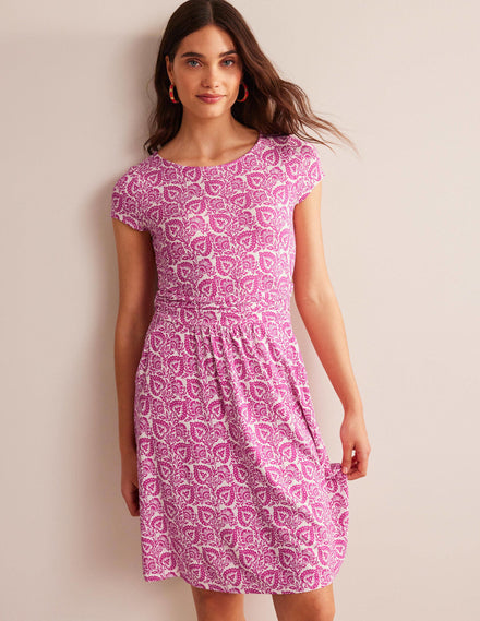 Amelie Jersey Dress-Phlox Pink, Oak Terrace