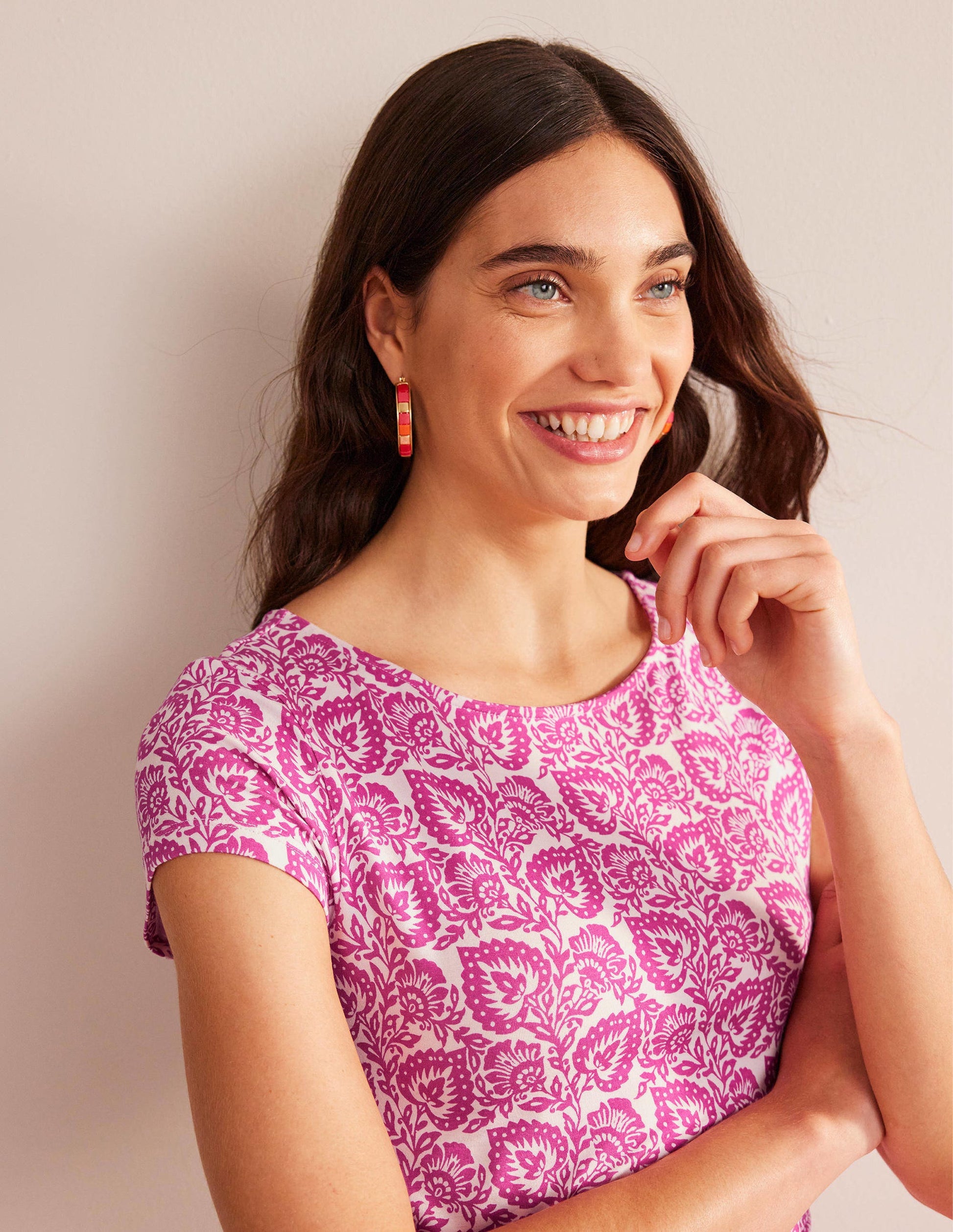 Amelie Jersey Dress-Phlox Pink, Oak Terrace-2