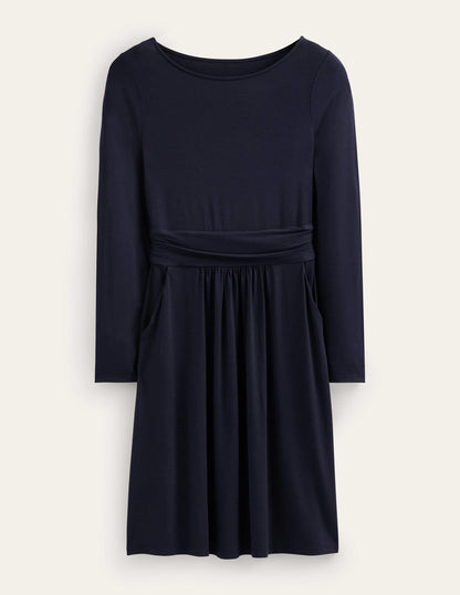 Abigail Jersey Dress-Navy-6