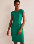 Florrie Jersey Dress-Bright Emerald