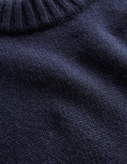 Chunky Cashmere Crew Neck Tank-navy-6