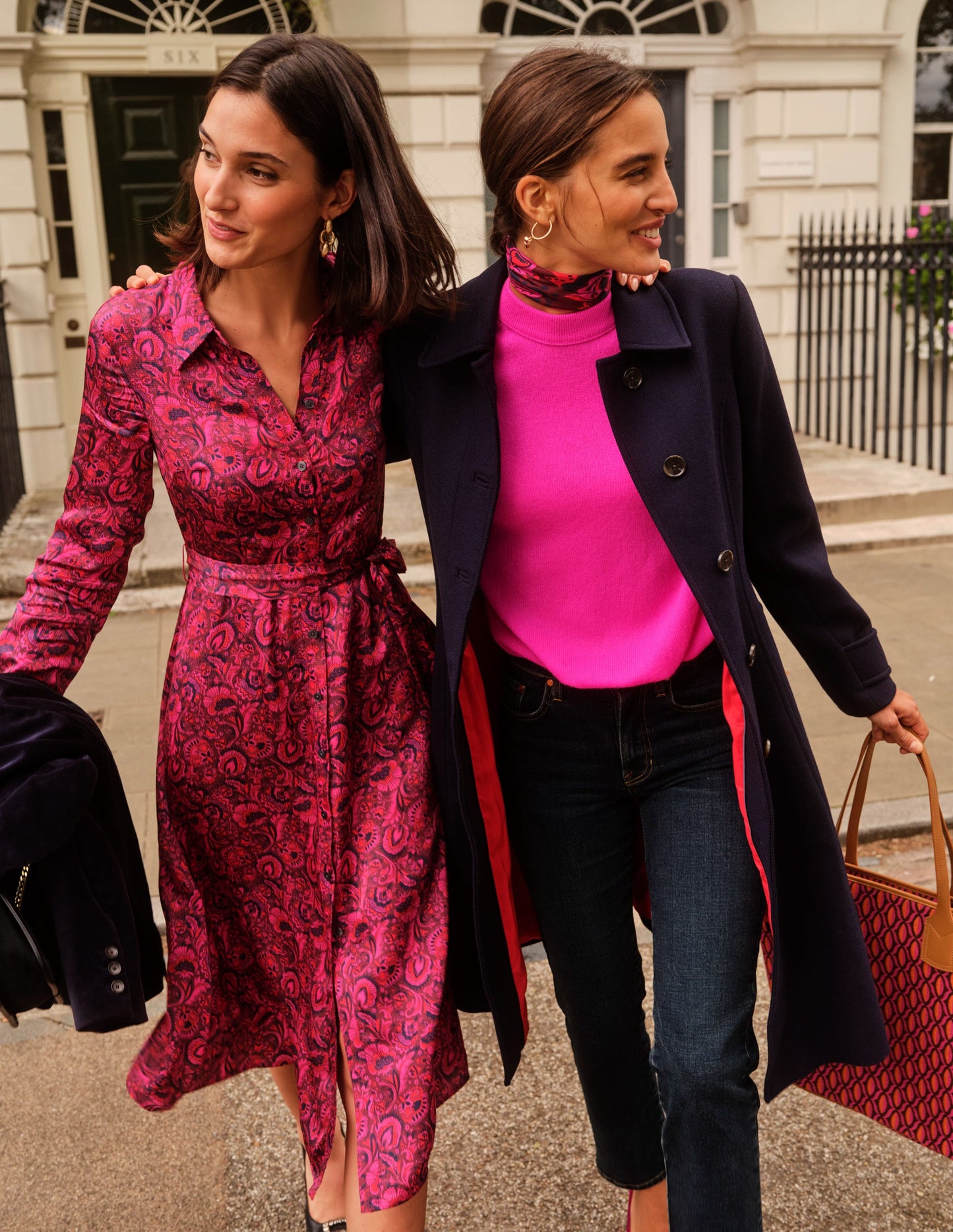 Cashmere Boyfriend Crew Jumper-Neon Pink