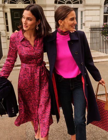 Cashmere Boyfriend Crew Jumper-Neon Pink-7