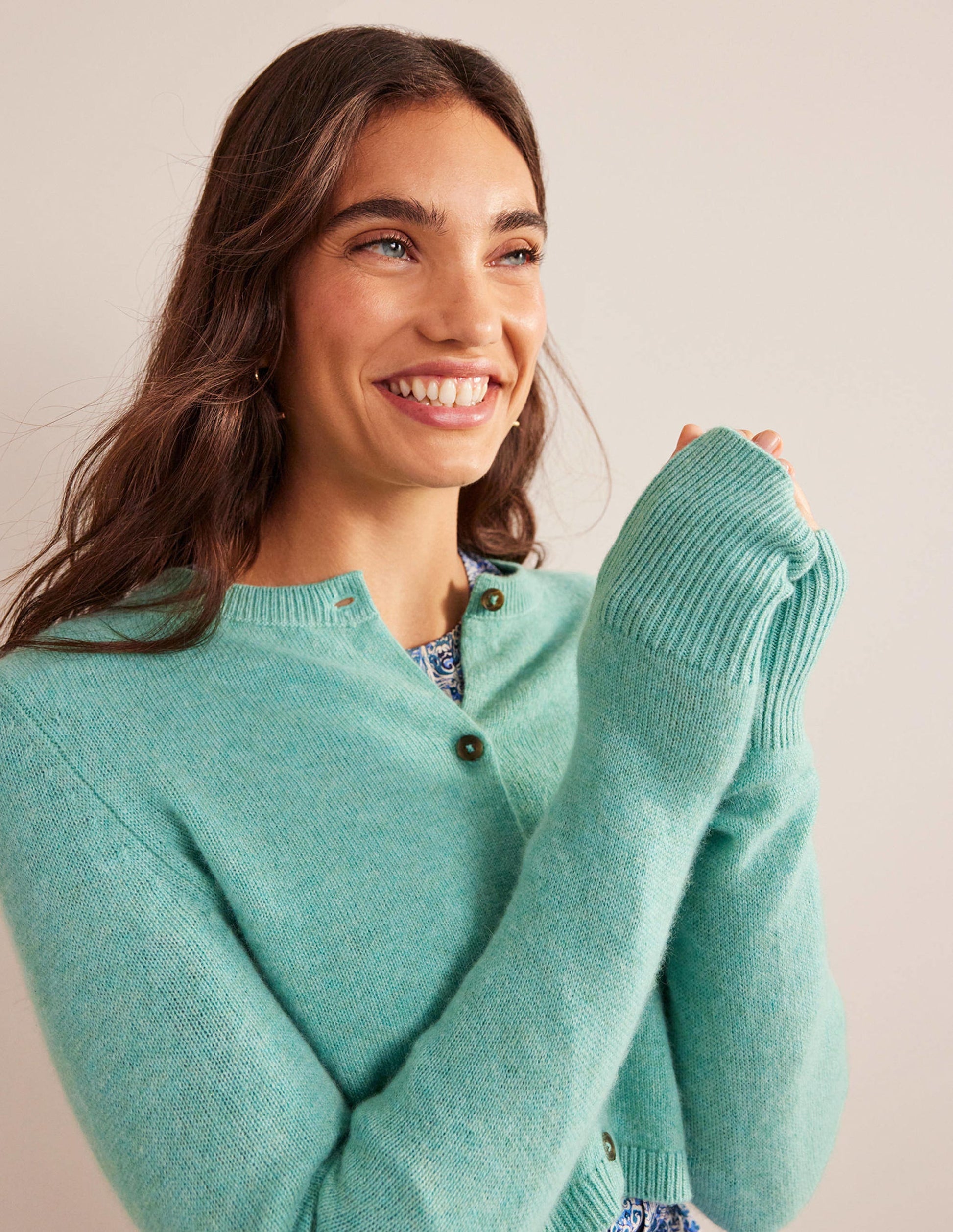 Cropped Cashmere Cardigan-Indian Ocean-2