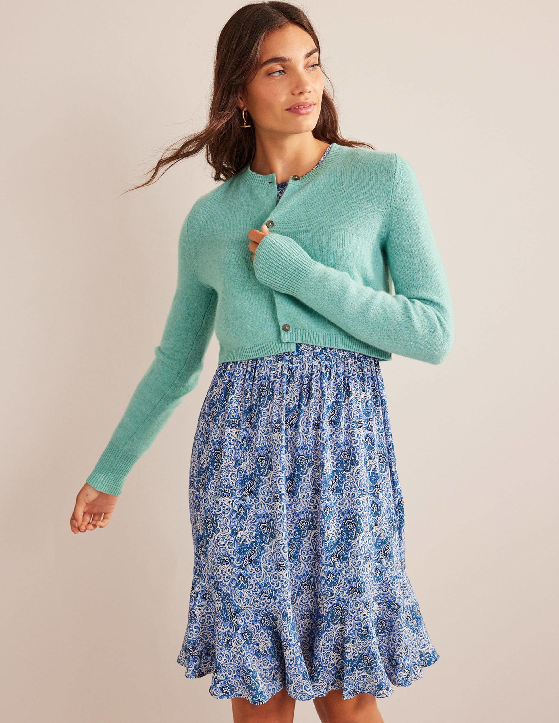 Cropped Cashmere Cardigan-Indian Ocean-4