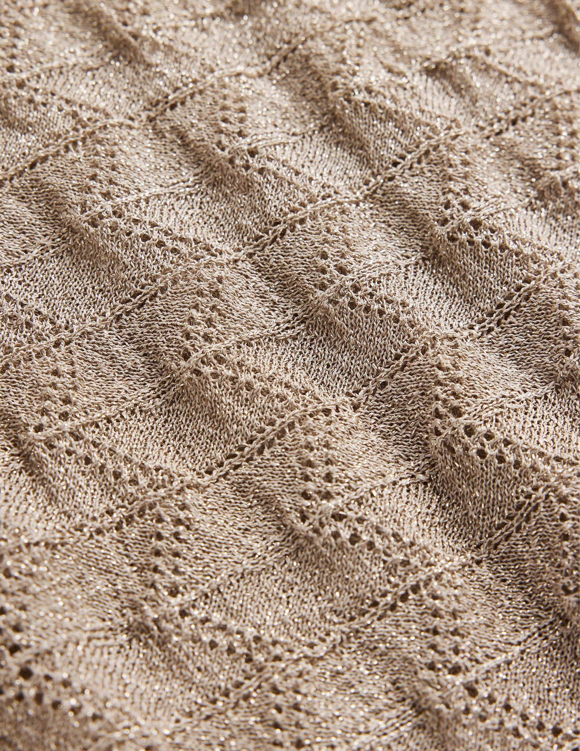 V-Neck Knitted Beach Top-Metallic Stone - Image 6