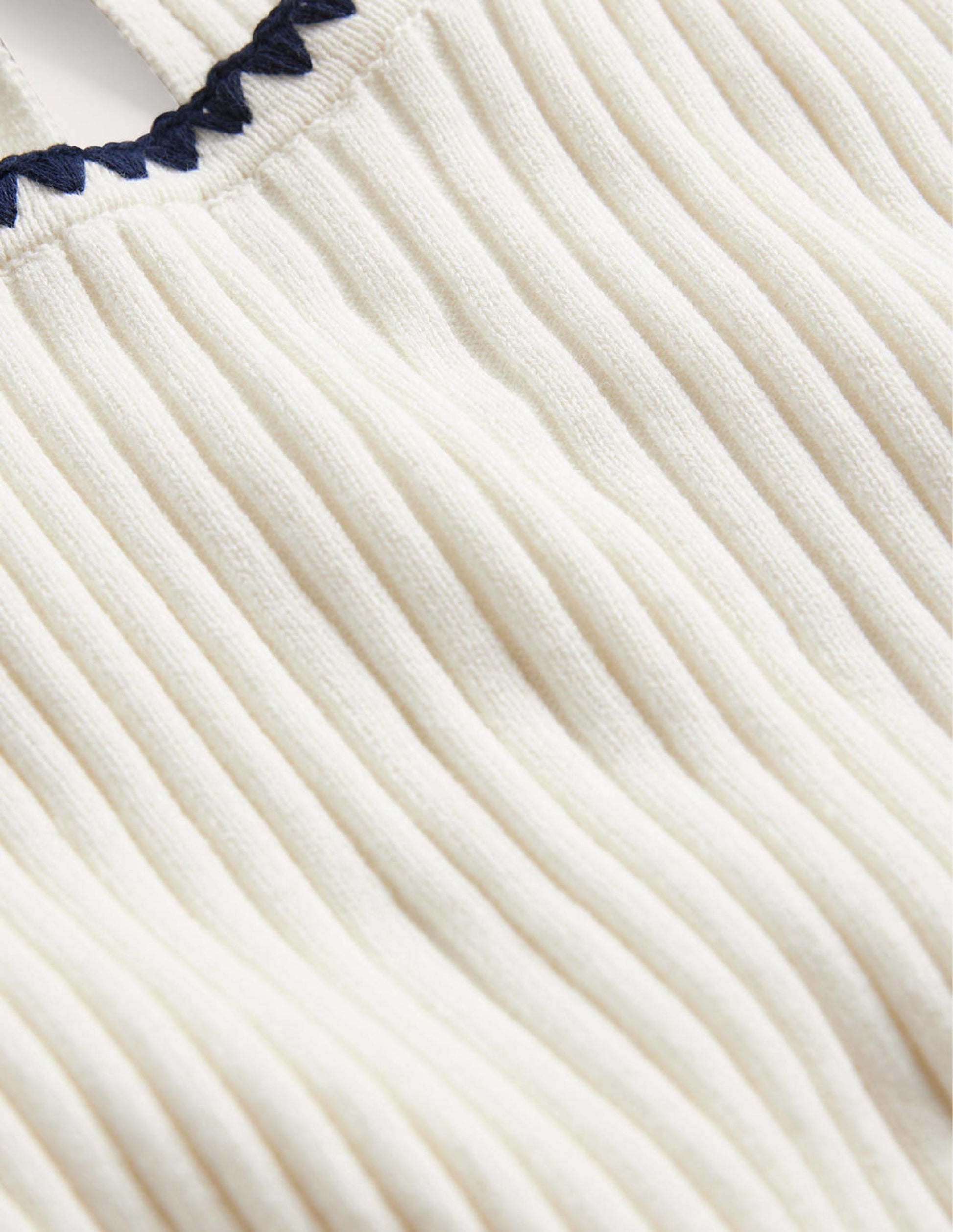 Crochet-Trim Knitted T-Shirt-Ivory-6