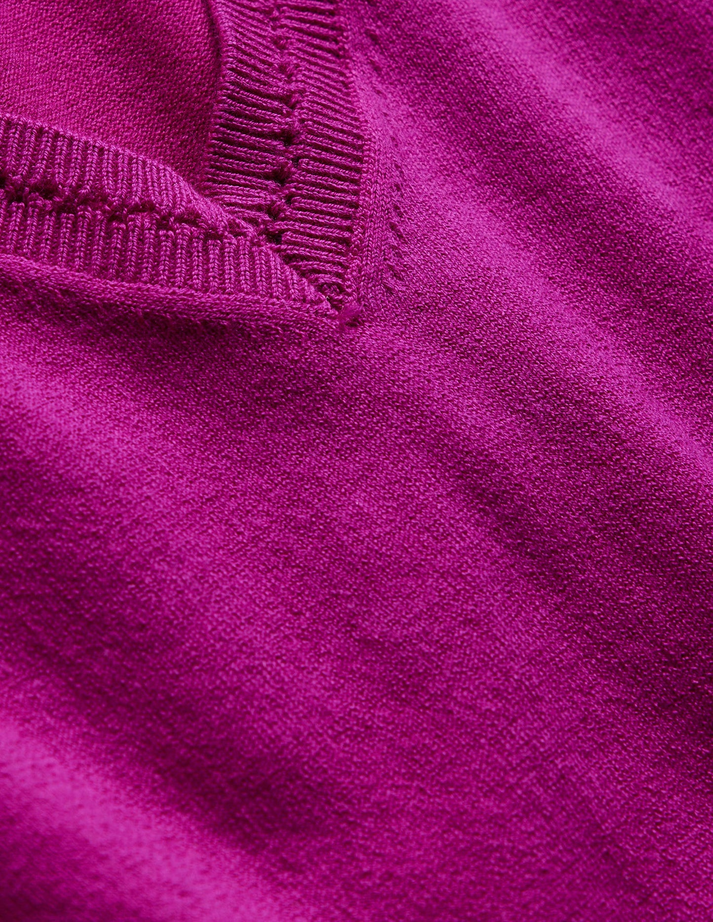 Catriona Cotton V-Neck Jumper-Festival Fuchsia