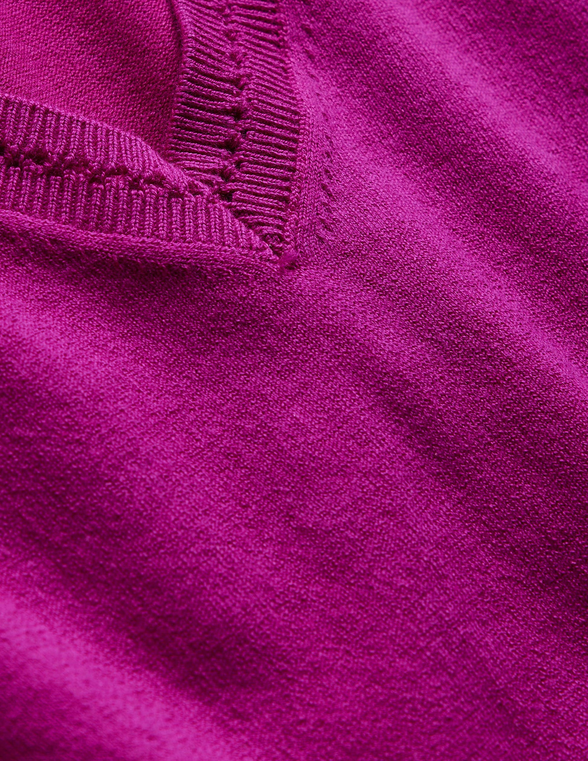 Catriona Cotton V-Neck Jumper-Festival Fuchsia-7