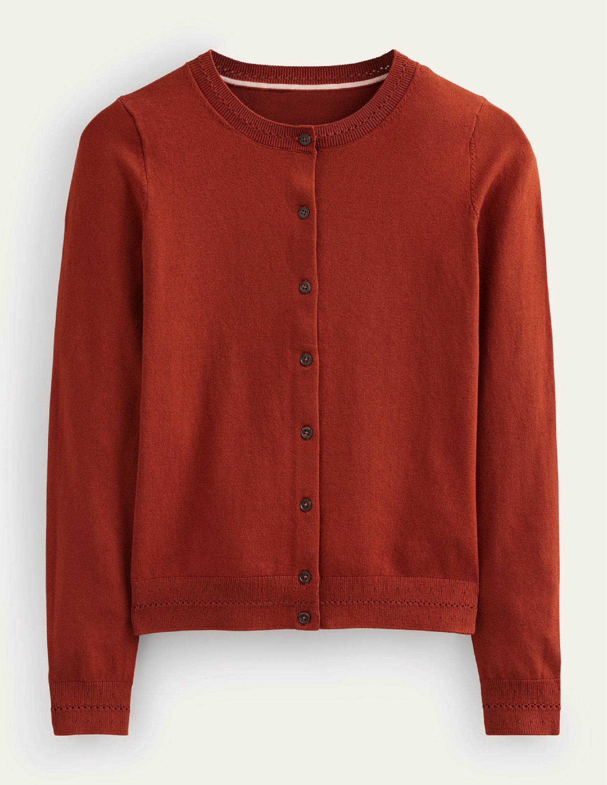 Catriona Cotton Cardigan-Chestnut Brown-6