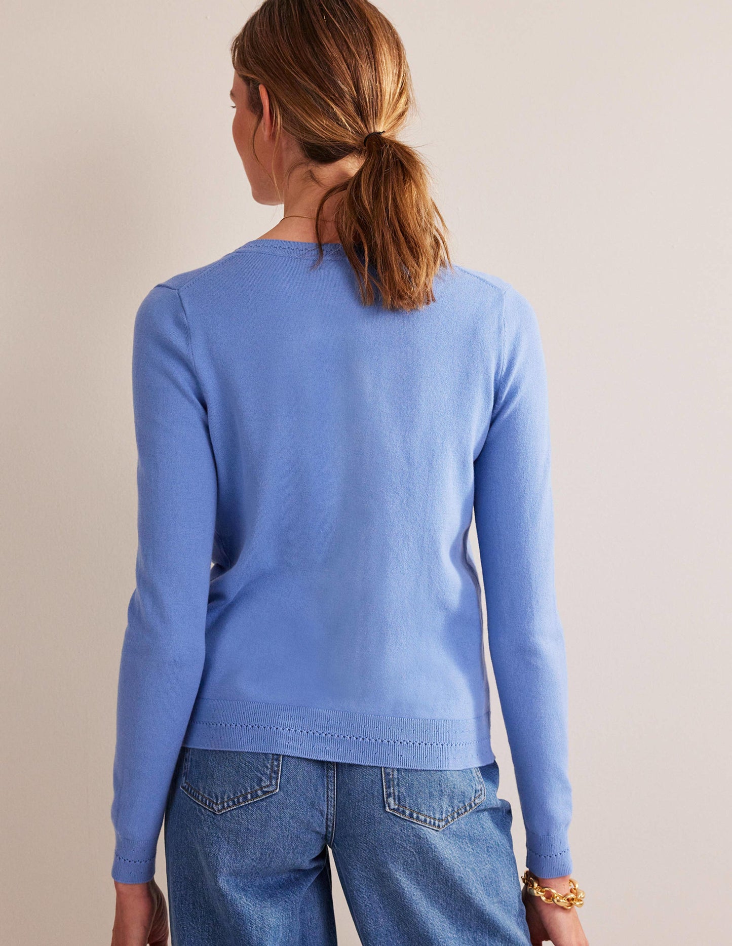 Catriona Cotton Cardigan-Marina