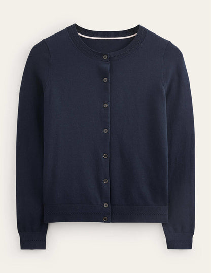 Catriona Cotton Cardigan-Navy