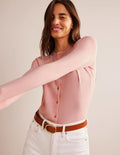 Catriona Cotton Cardigan-Peachskin