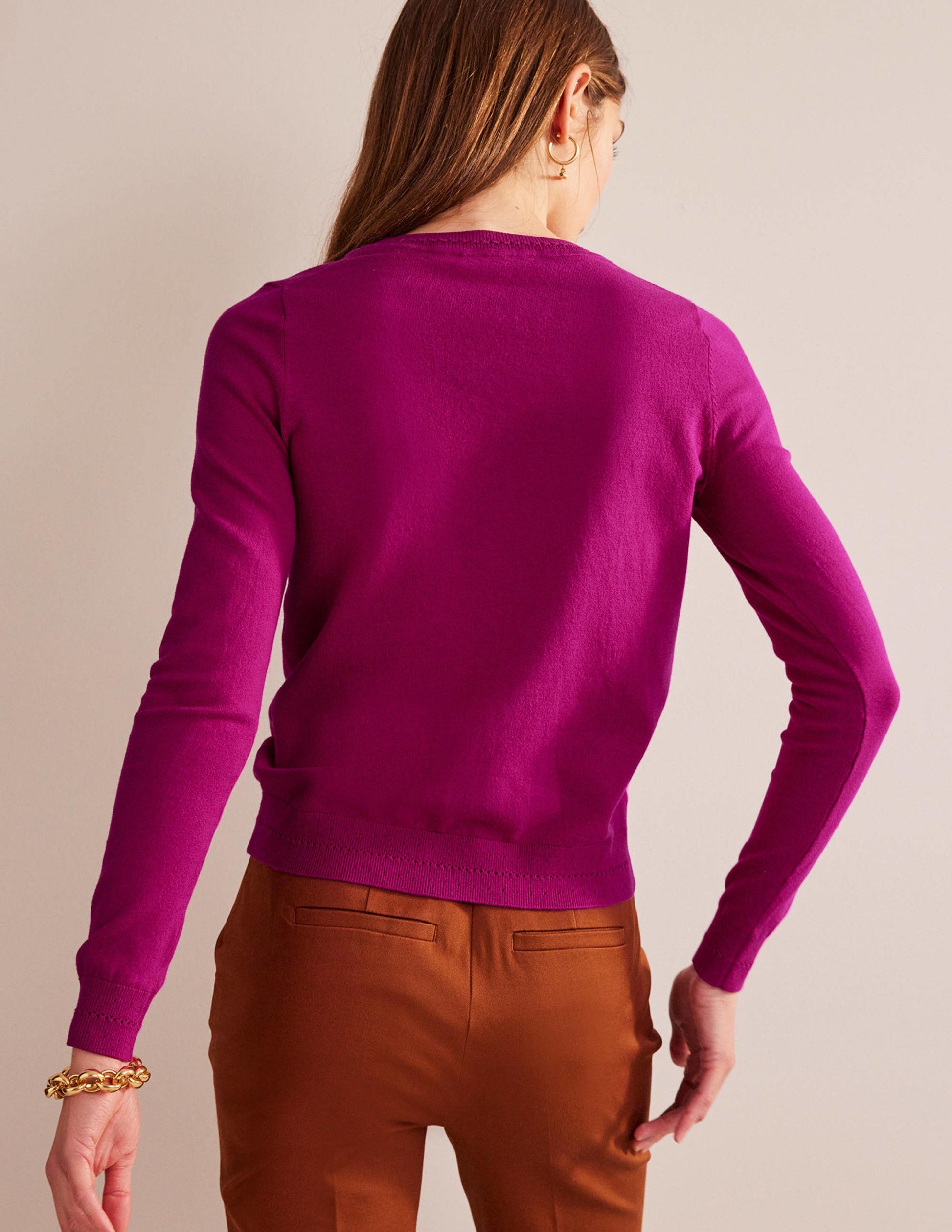 Catriona Cotton Cardigan-Festival Fuchsia-3