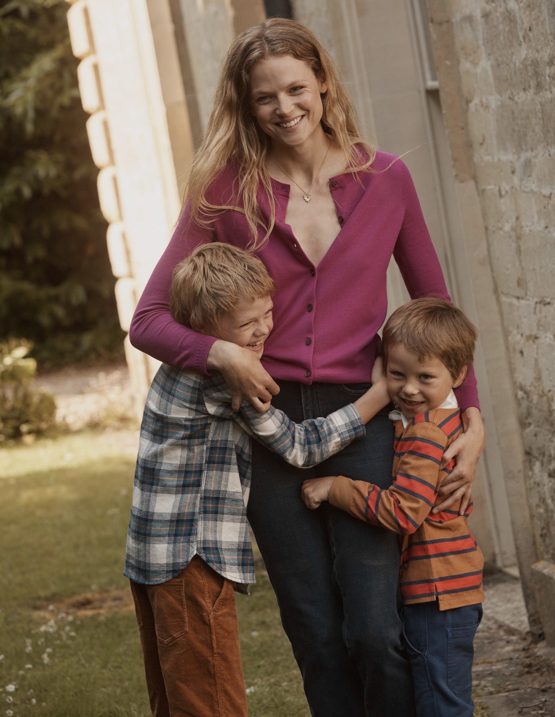 Catriona Cotton Cardigan-Festival Fuchsia-5