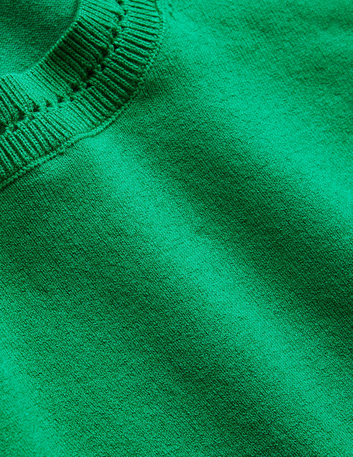 Catriona Cotton Crew Jumper-Fresh Mint Green - Image 6