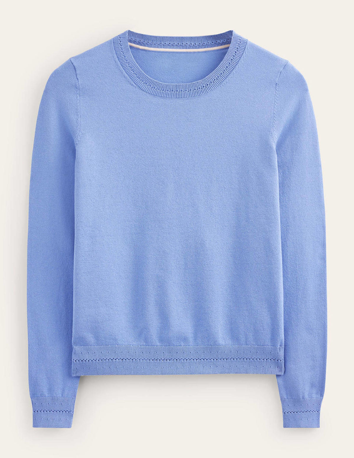 Catriona Cotton Crew Jumper-Marina - Image 5