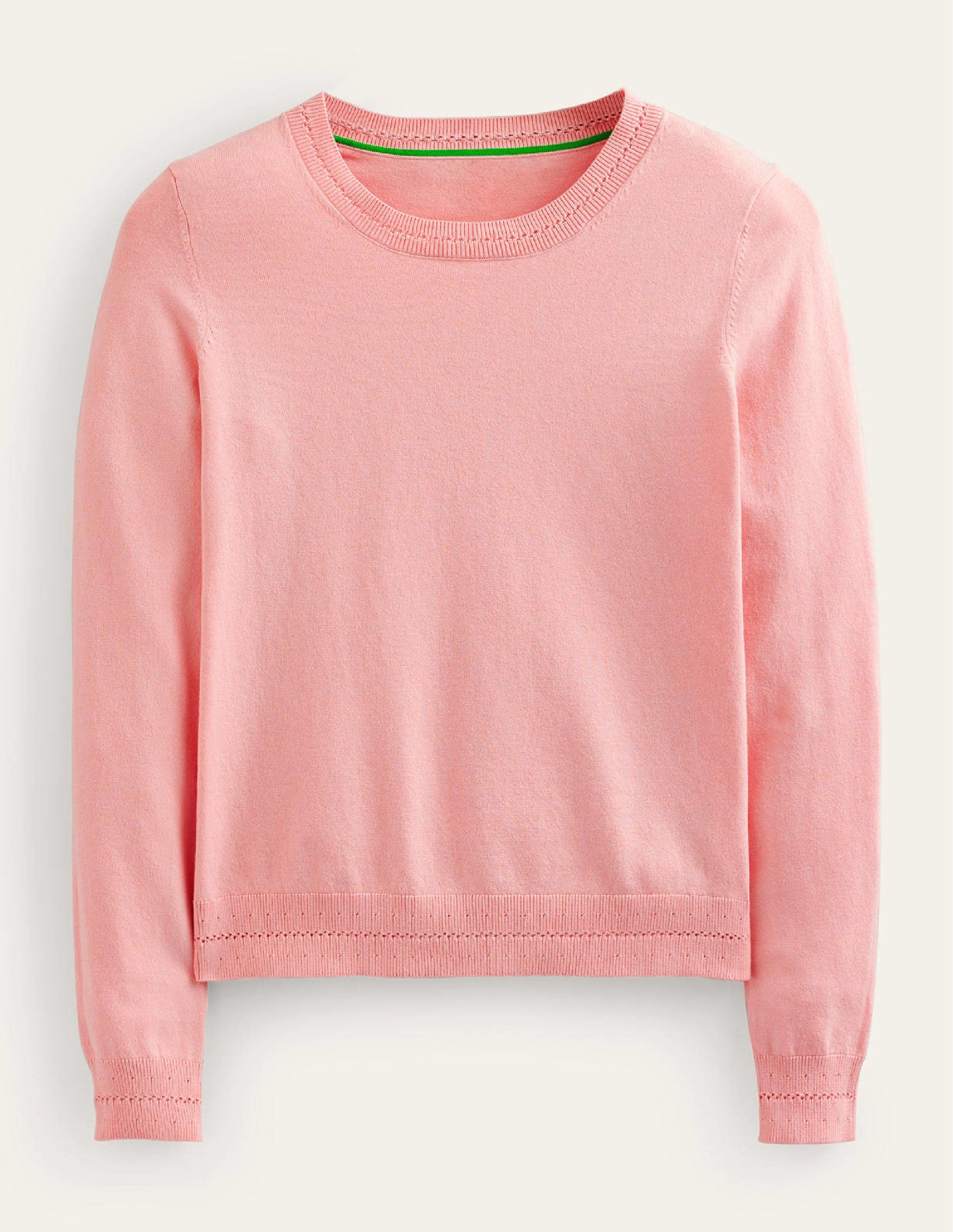 Catriona Cotton Crew Jumper-Peachskin-6