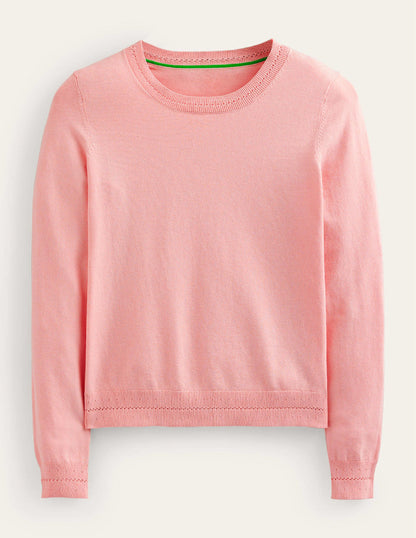 Catriona Cotton Crew Jumper-Peachskin-6